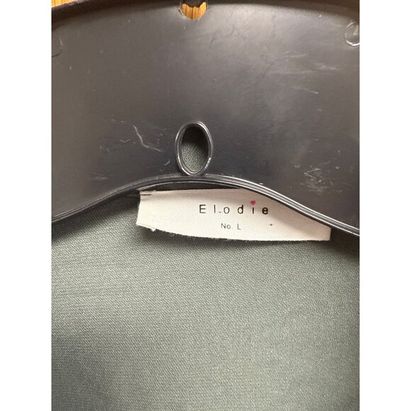 Elodie Womens Double-Breasted Blazer Jacket Large Polyester Green - Picture 3 of 7